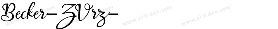 Becker-ZVrz字体转换