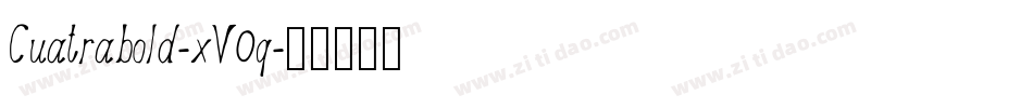 Cuatrabold-xV0q字体转换