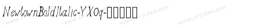 NewtownBoldItalic-YX0q字体转换