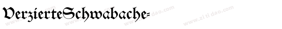 VerzierteSchwabache字体转换