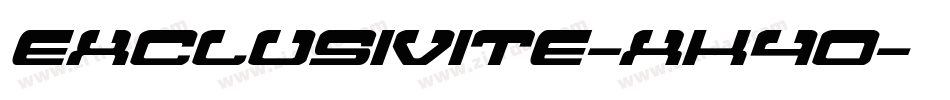Exclusivite-xK4O字体转换 Exclusivite-xK4O字体转换