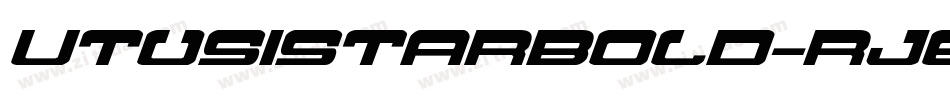 UtusistarBold-RJ6M字体转换