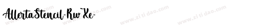 AllertaStencil-RwXe字体转换
