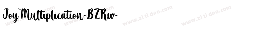 JoyMultiplication-BZRw字体转换