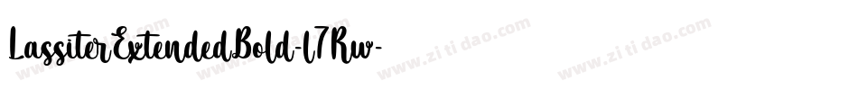 LassiterExtendedBold-l7Rw字体转换