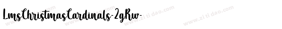 LmsChristmasCardinals-2gRw字体转换