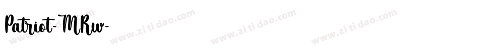 Patriot-MRw字体转换 Patriot-MRw字体转换