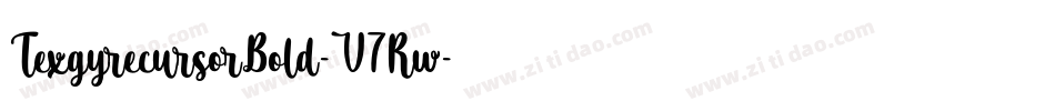 TexgyrecursorBold-V7Rw字体转换