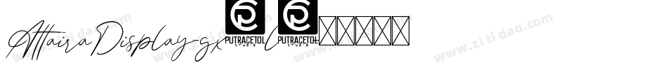 AttairaDisplay-gx2l1字体转换