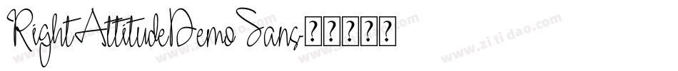RightAttitudeDemoSans字体转换