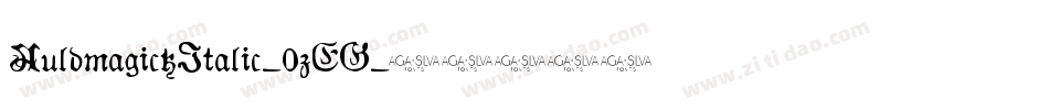 AuldmagickItalic-0zEG字体转换
