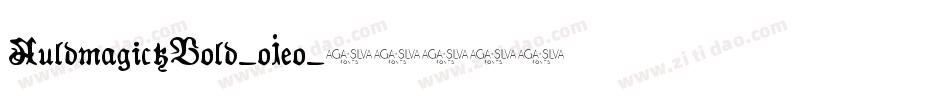 AuldmagickBold-ojeo字体转换