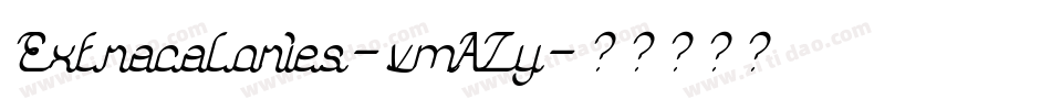 Extracalories-vmAZy字体转换