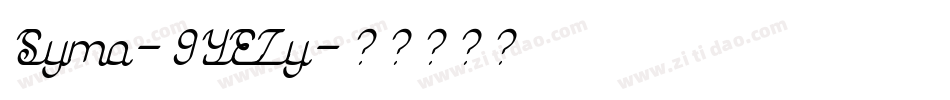 Symo-9YEZy字体转换