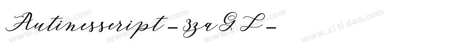Autinesscript-3zaGZ字体转换