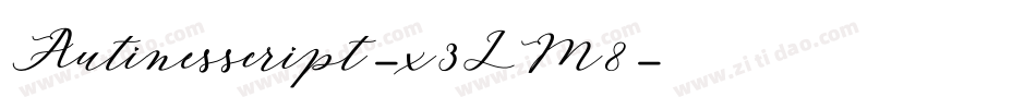 Autinesscript-x3LM8字体转换