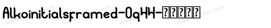 Alkoinitialsframed-Oq44字体转换
