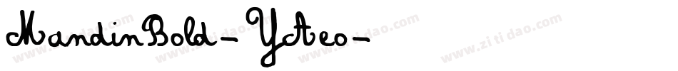 MandinBold-YAeo字体转换