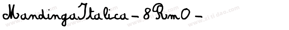 MandingaItalica-8Rm0字体转换