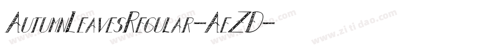 AutumnLeavesRegular-AeZD字体转换
