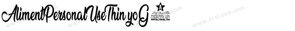 AlimentPersonalUseThin-yoG2字体转换