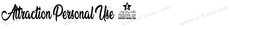 Attraction-Personal-Use-2字体转换