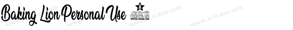 Baking-Lion-Personal-Use-2字体转换