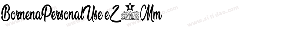 BornenaPersonalUse-eZ2Mm字体转换
