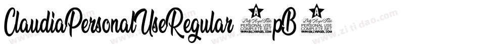 ClaudiaPersonalUseRegular-1pB2字体转换