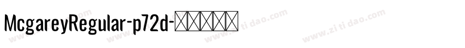 McgareyRegular-p72d字体转换