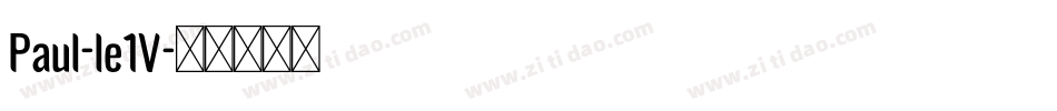 Paul-le1V字体转换