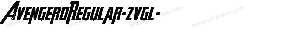 AvengeroRegular-zvgl字体转换