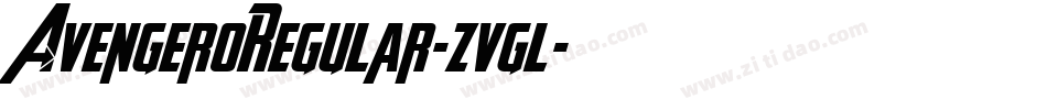 AvengeroRegular-zvgl字体转换