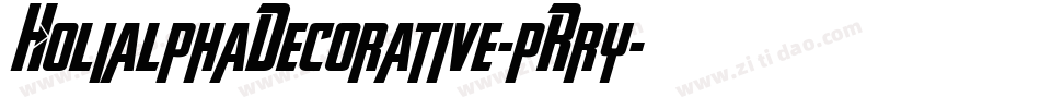 HolialphaDecorative-pRry字体转换