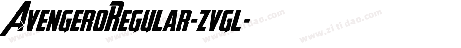 AvengeroRegular-zvgl字体转换