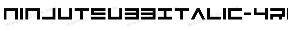 NinjutsubbItalic-4R6W字体转换