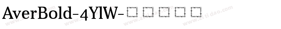AverBold-4YlW字体转换