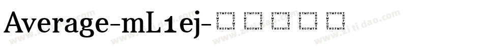 Average-mL1ej字体转换