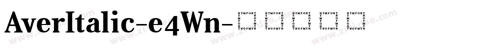 AverItalic-e4Wn字体转换