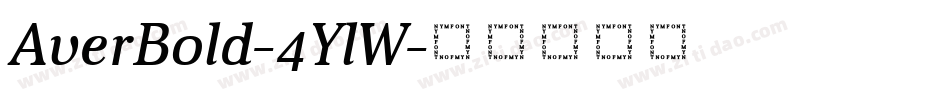 AverBold-4YlW字体转换