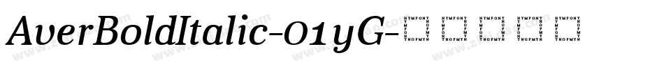 AverBoldItalic-01yG字体转换