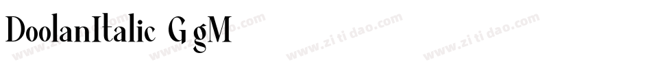 DoolanItalic-1G2gM字体转换