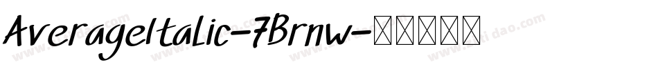 AverageItalic-7Brnw字体转换