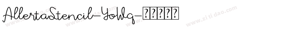 AllertaStencil-YoWq字体转换
