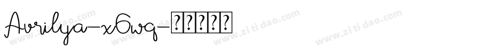 Avrilya-x6wq字体转换