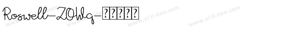 Roswell-ZOWq字体转换