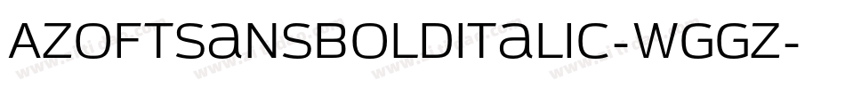 AzoftsansBolditalic-wggz字体转换