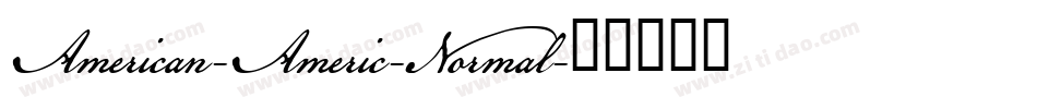 American-Americ-Normal字体转换