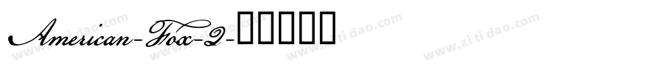American-Fox-2字体转换