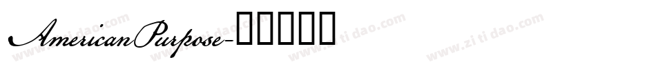 AmericanPurpose字体转换